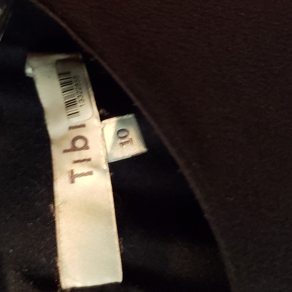 Tibi Navy Silk Tie Neck Dress Sz 10 - Picture 4 of 6